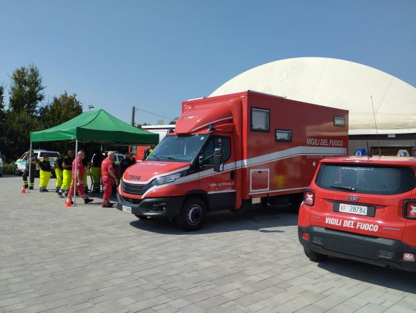 Base di Comando UCL per la ricerca della persona scomparsa a Pieve di cento