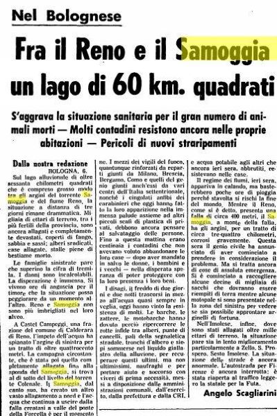 Alluvione 1966 articolo Unità